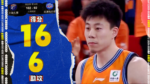 张镇麟16分助上海大胜天津 扣篮传奇再引热议